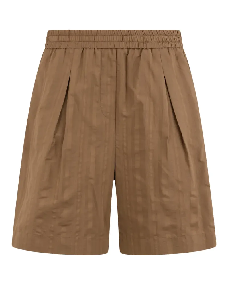 Fabiana Filippi elastic waist-pleated shorts - Braun Braun