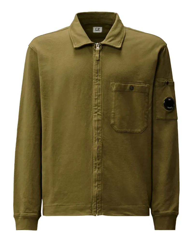 C.P. Company Hemdjacke mit Reißverschlusstasche - Grün Grün