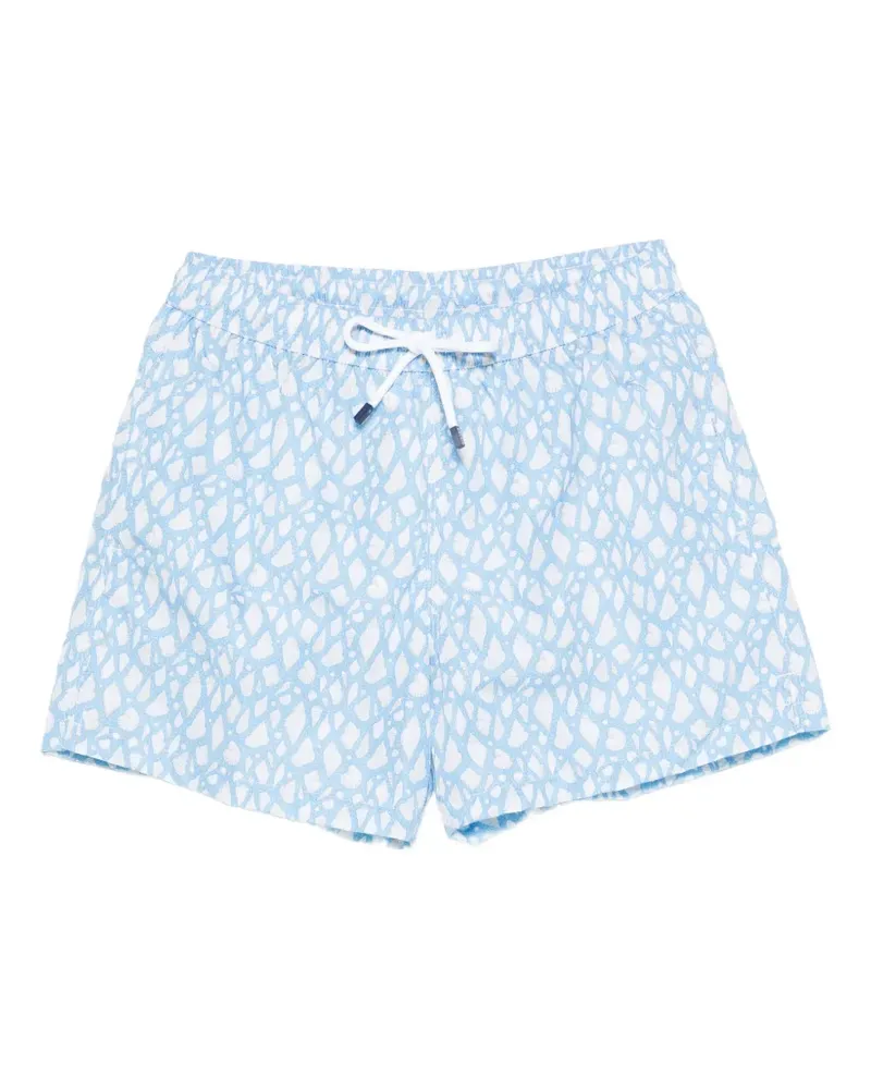 Fedeli print swim shorts - Blau Blau