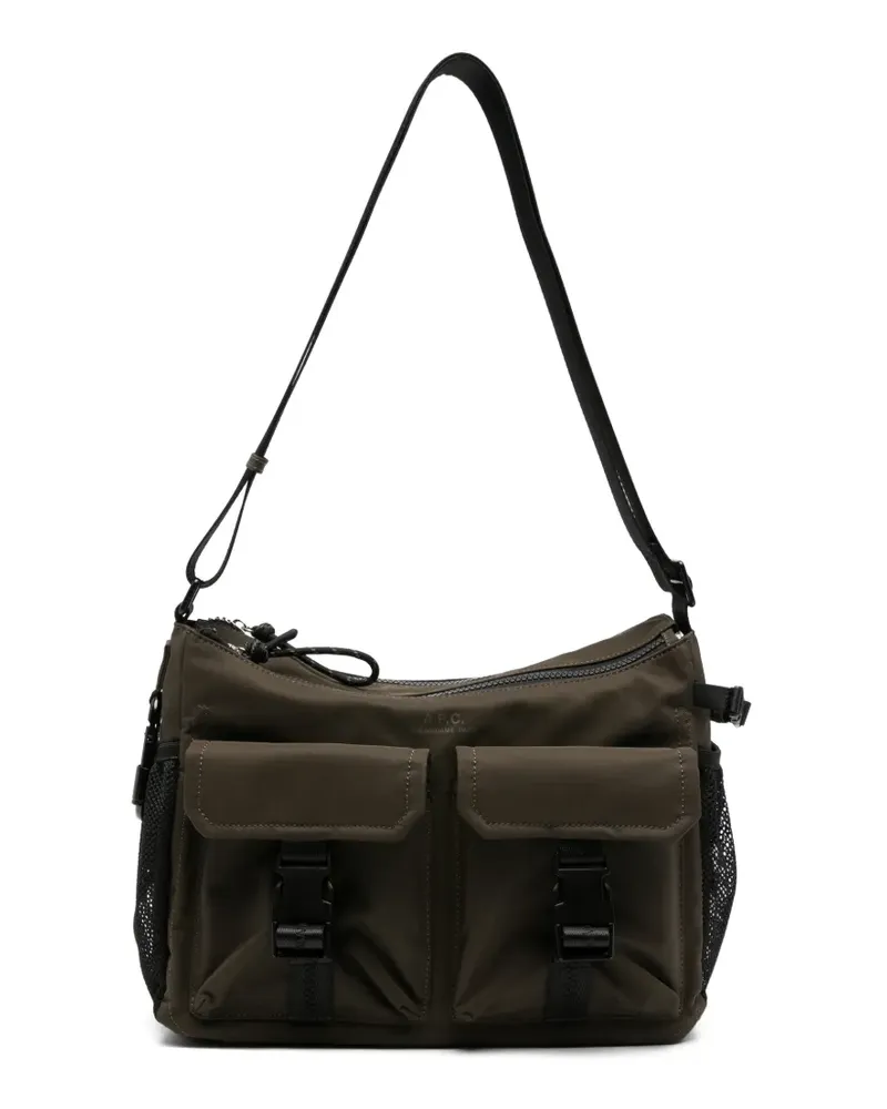 A.P.C. Schultertasche mit Schnallenverschluss - Braun Braun