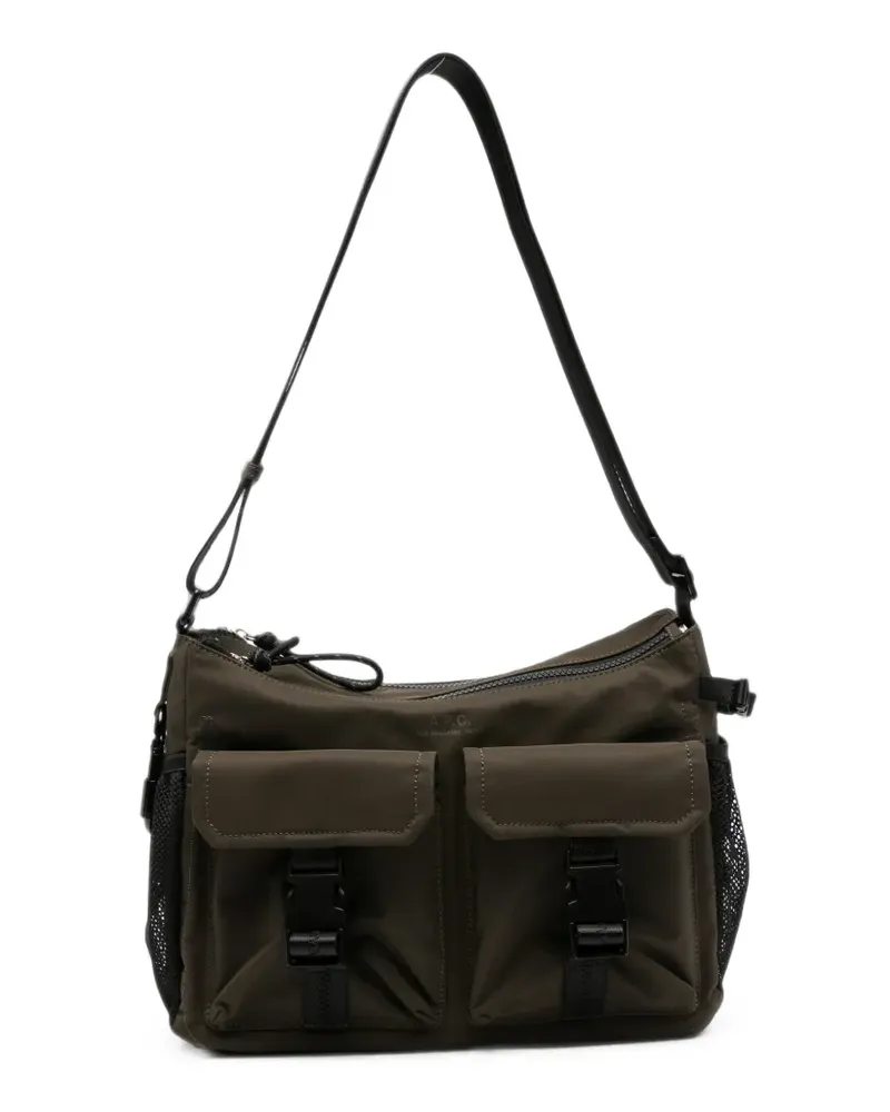 A.P.C. Schultertasche mit Schnallenverschluss - Braun Braun