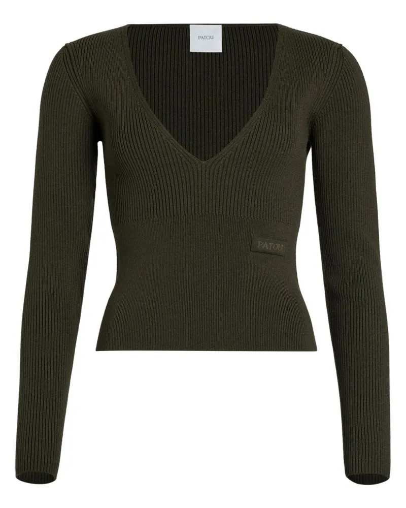 Patou Pullover mit V-Ausschnitt - Grün Grün