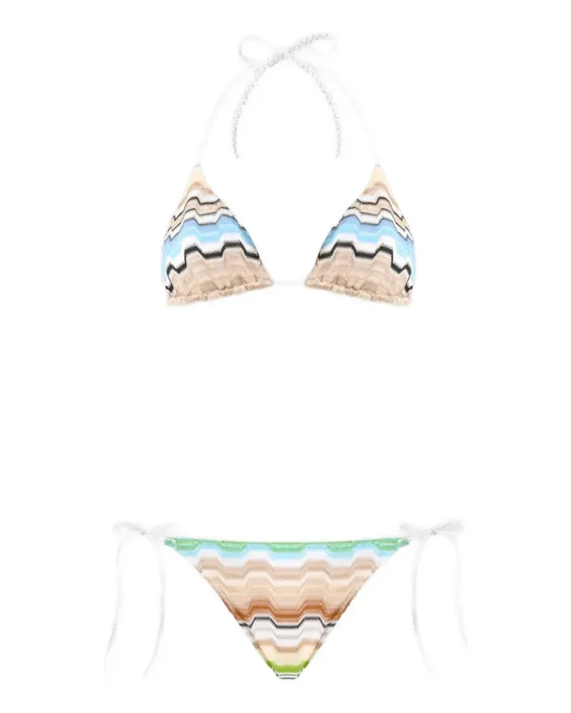 Missoni Bikini aus reiner Viskose mit griechischem Motiv - Weiß Weiß