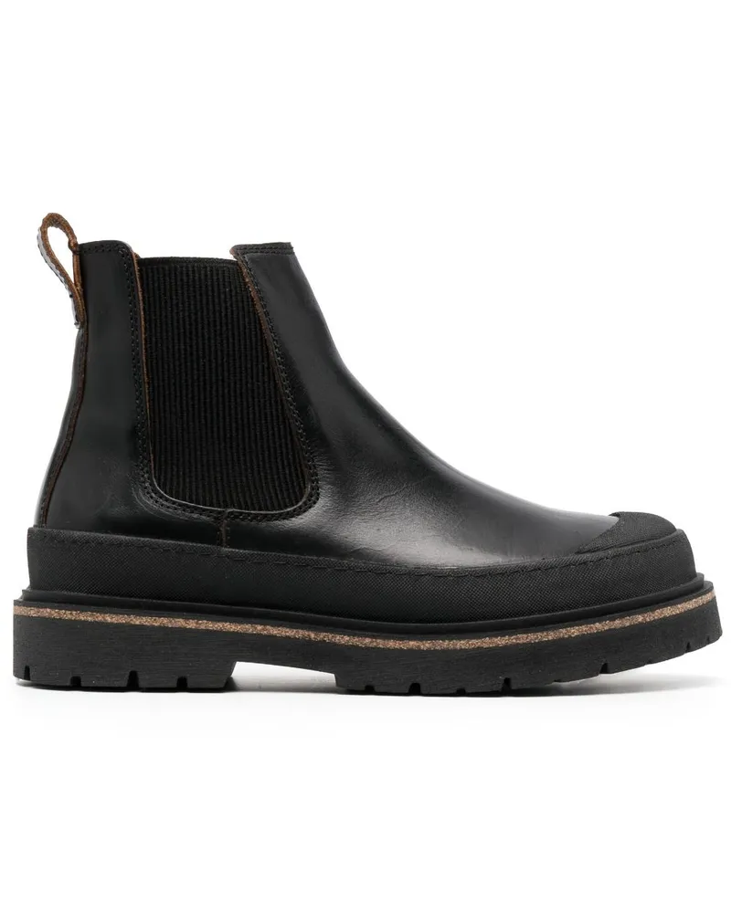 Birkenstock Stiefel aus Lackleder - Schwarz Schwarz