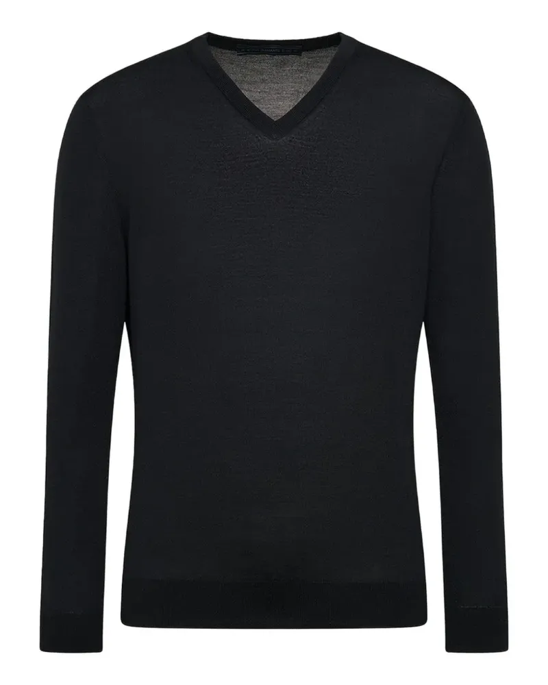 Kiton Blue Diamond Pullover mit V-Ausschnitt - Schwarz Schwarz