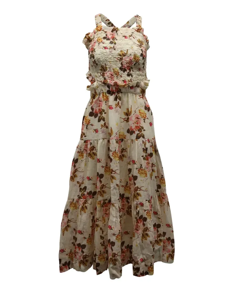 Sea Gesmoktes Esme Maxikleid - Nude Nude