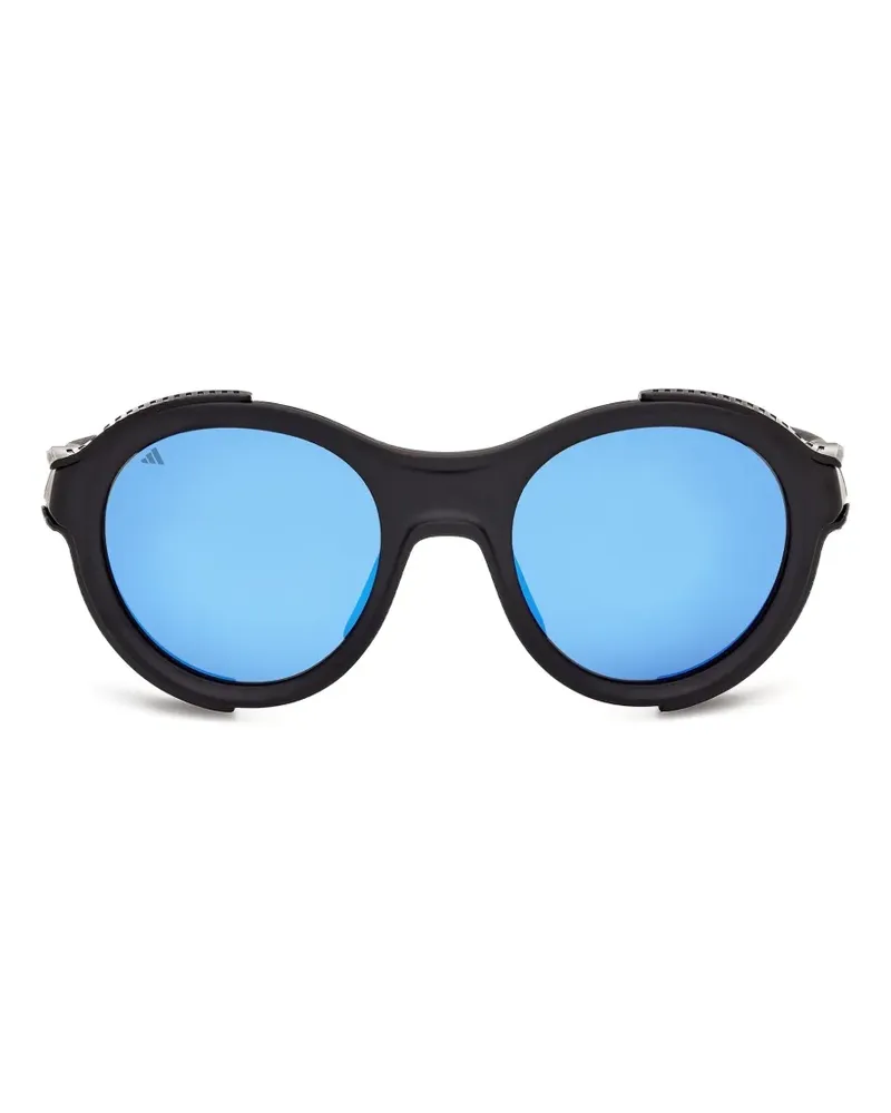 adidas Akrion RND Sonnenbrille mit rundem Gestell und Seitenschutz - Schwarz Schwarz