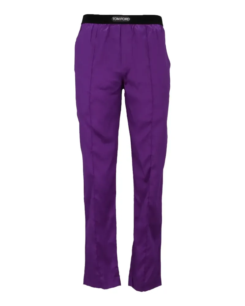 Tom Ford Pyjama-Hose mit Logobund - Violett Violett
