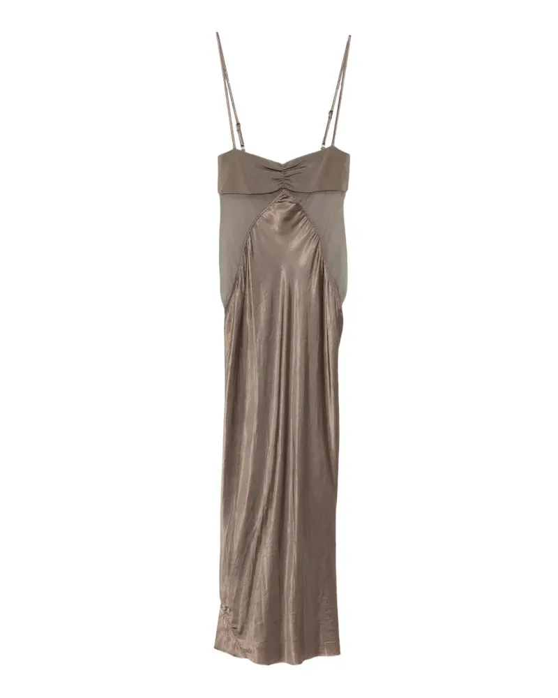 Rick Owens sheer panelled dress - Nude Nude