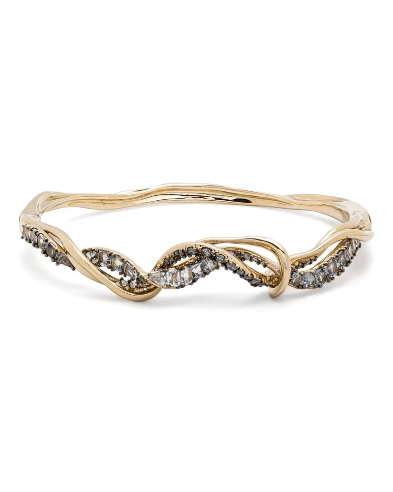 Bibi van der Velden 18kt Vapor Gelbgoldarmband mit Diamanten und Spinell Gold