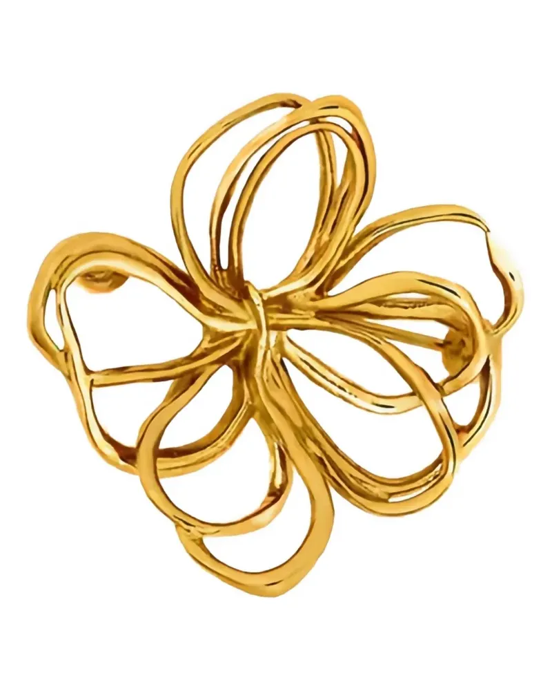 Oscar de la Renta floral brooch - Gold Gold