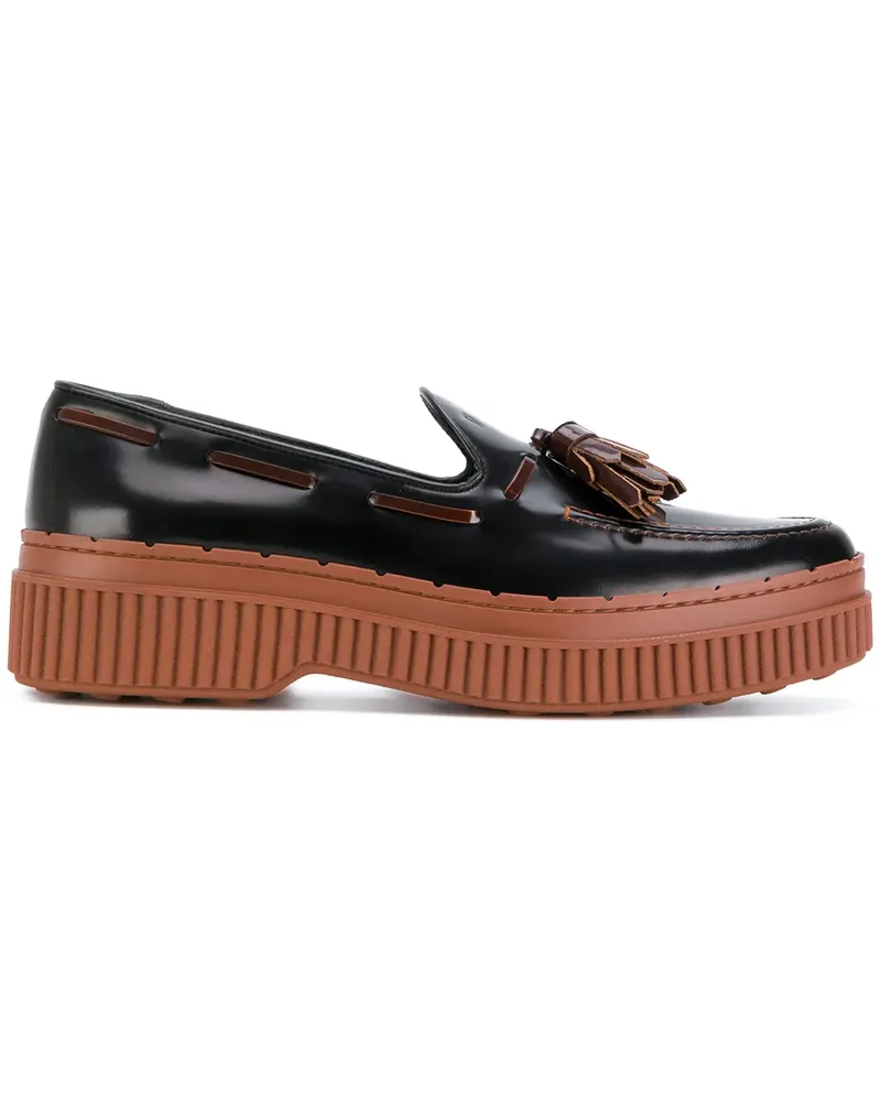 TOD'S Loafer mit Plateausohle - Schwarz Schwarz