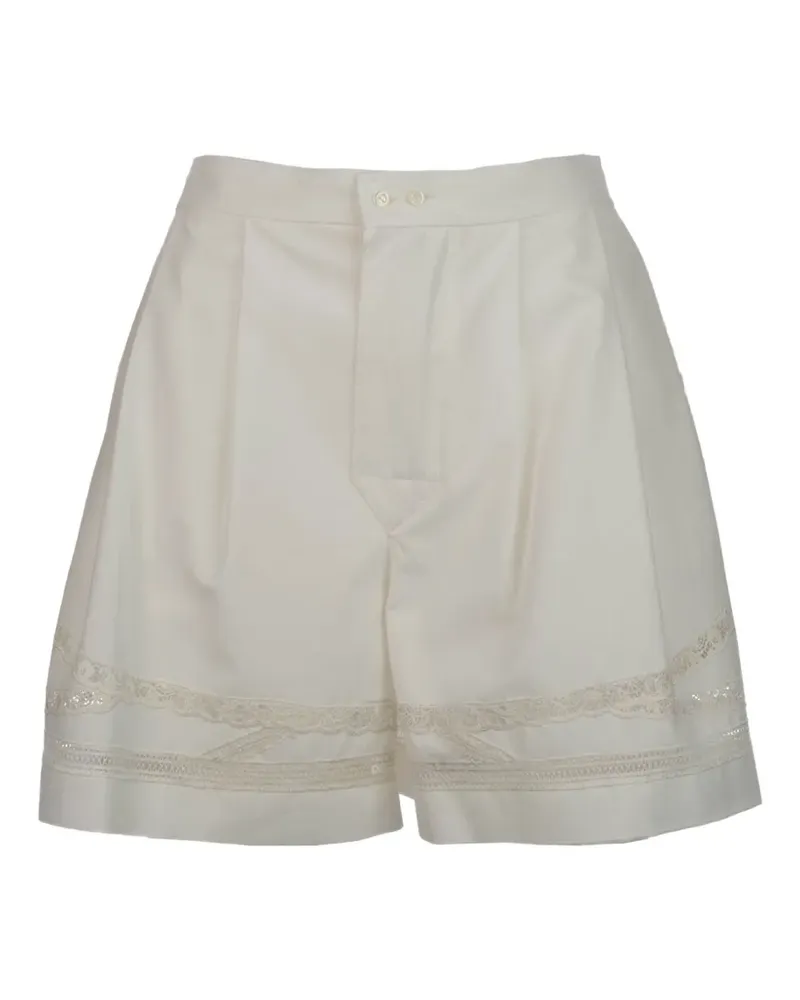 Ermanno Scervino lace-trim button shorts - Nude Nude