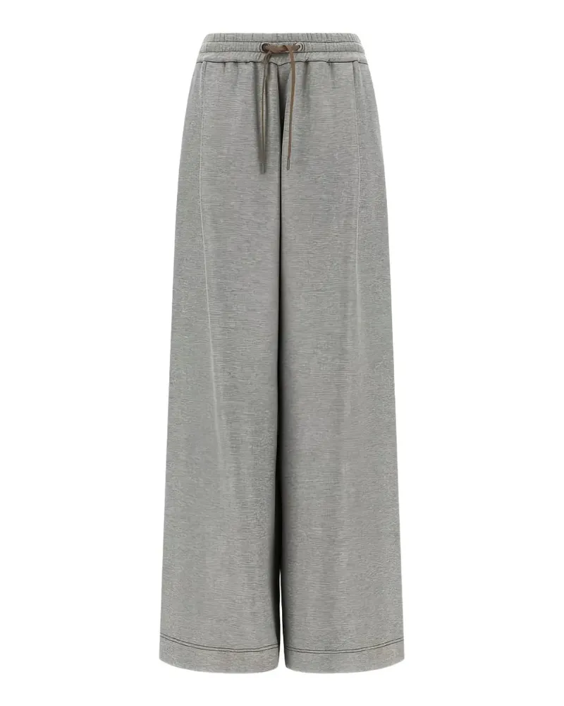 Brunello Cucinelli drawstring wide-leg track pants - Grau Grau