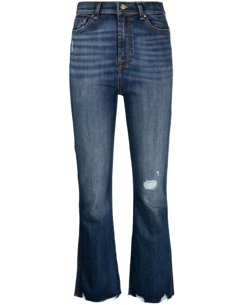 7 for all mankind Schlagjeans im Cropped-Design Blau