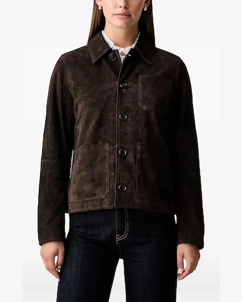 JOOP! suede button-up jacket - Braun Braun