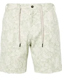 Dell'oglio Bermudas mit Blumen-Print Grün