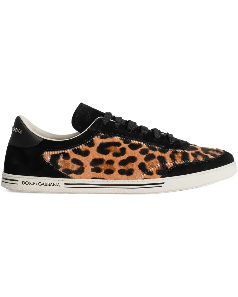 Dolce & Gabbana Leichte Saint Tropez Sneakers mit Leo-Print - Braun Braun
