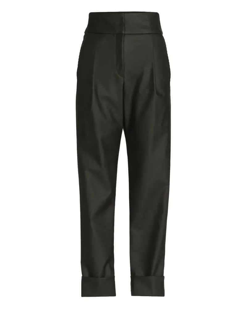 Silvia Tcherassi Moad cuffed-hem trousers - Schwarz Schwarz