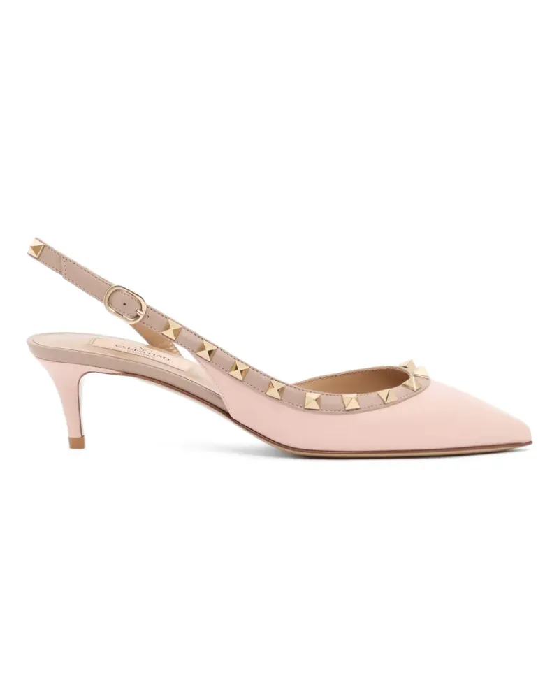 Valentino Garavani Rockstud Slingback-Pumps aus Kalbsleder 50mm - Rosa Rosa