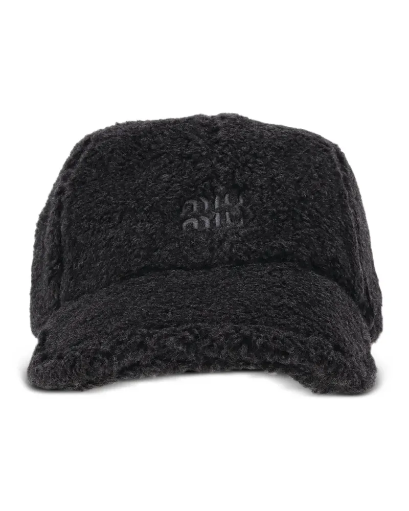 Miu Miu Baseballkappe aus Fleece - Schwarz Schwarz