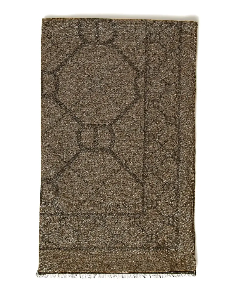 Twin-Set Metallic-Schal - Schwarz Schwarz