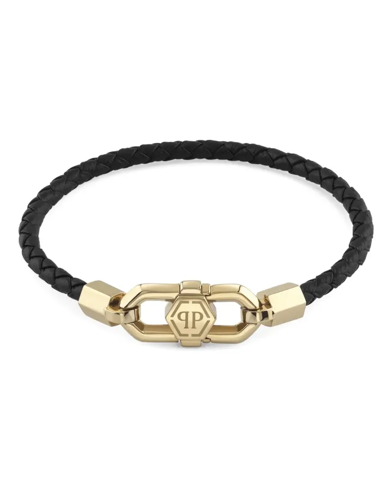 Philipp Plein Plein Edge braided bracelet - Gold Gold