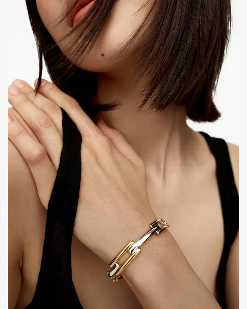 Monica Vinader Zweifarbiger Armreif - Silber Silber