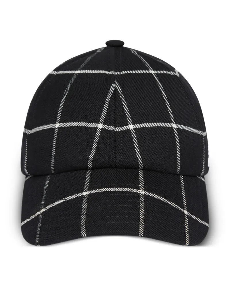 Courrèges Karierte Baseballkappe - Schwarz Schwarz