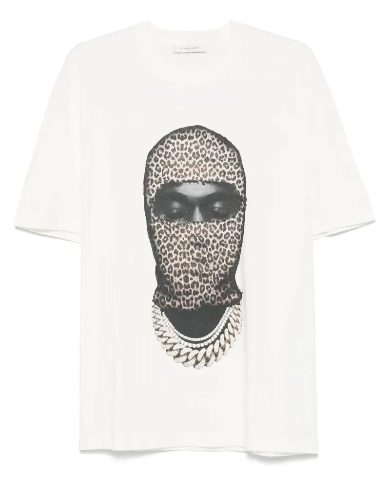 IH NOM UH NIT T-Shirt mit Leoparden-Print - Weiß Weiß