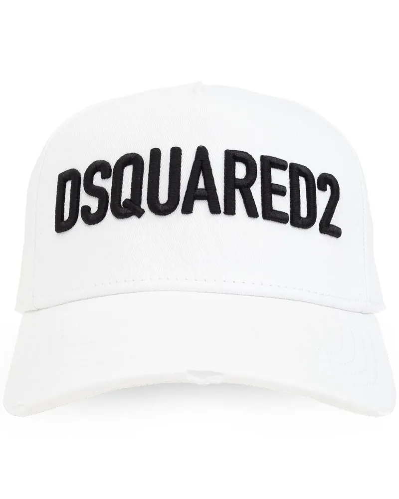 Dsquared2 Baseballkappe mit Logo-Stickerei - Weiß Weiß