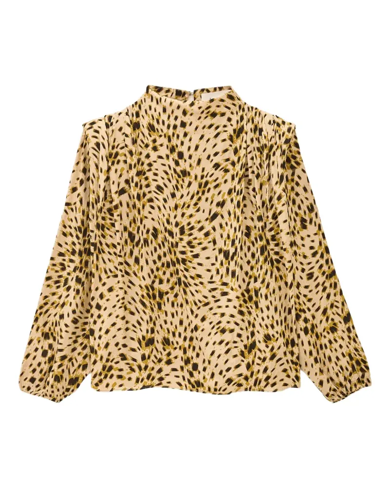 ba&sh Bluse mit Animal-Print - Nude Nude