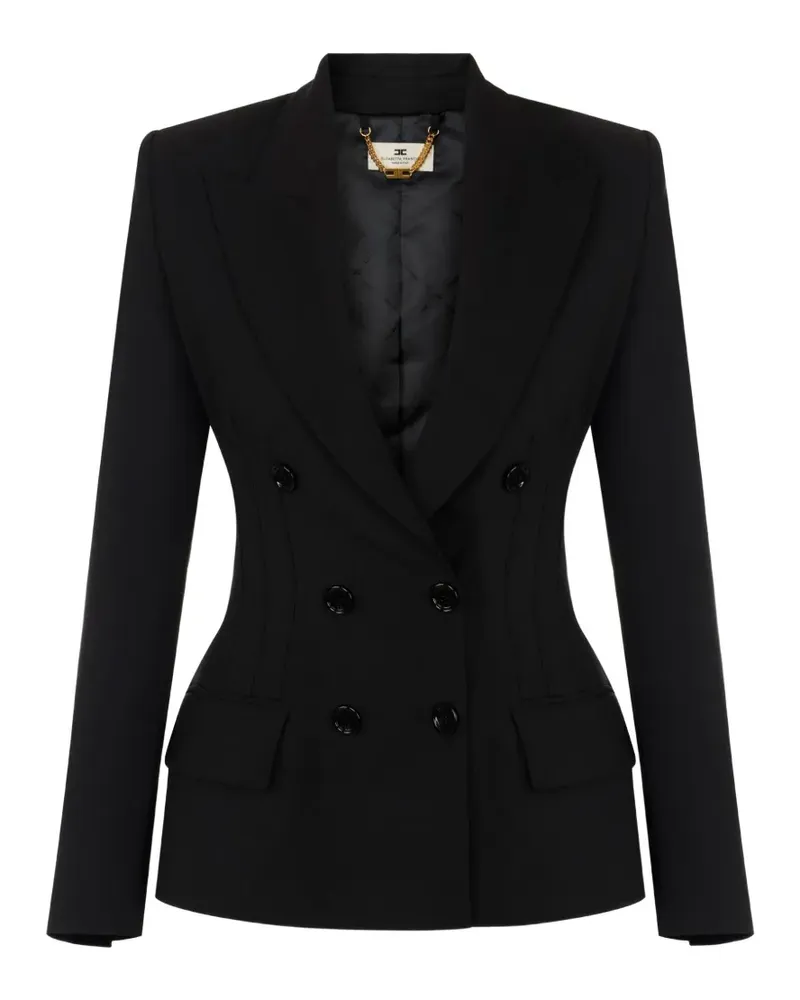 Elisabetta Franchi jacket in lightweight crêpe - Schwarz Schwarz