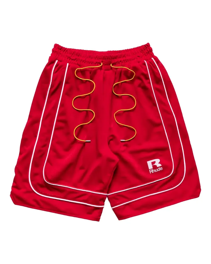 RHUDE Mesh-Shorts mit Paspeln - Rot Rot