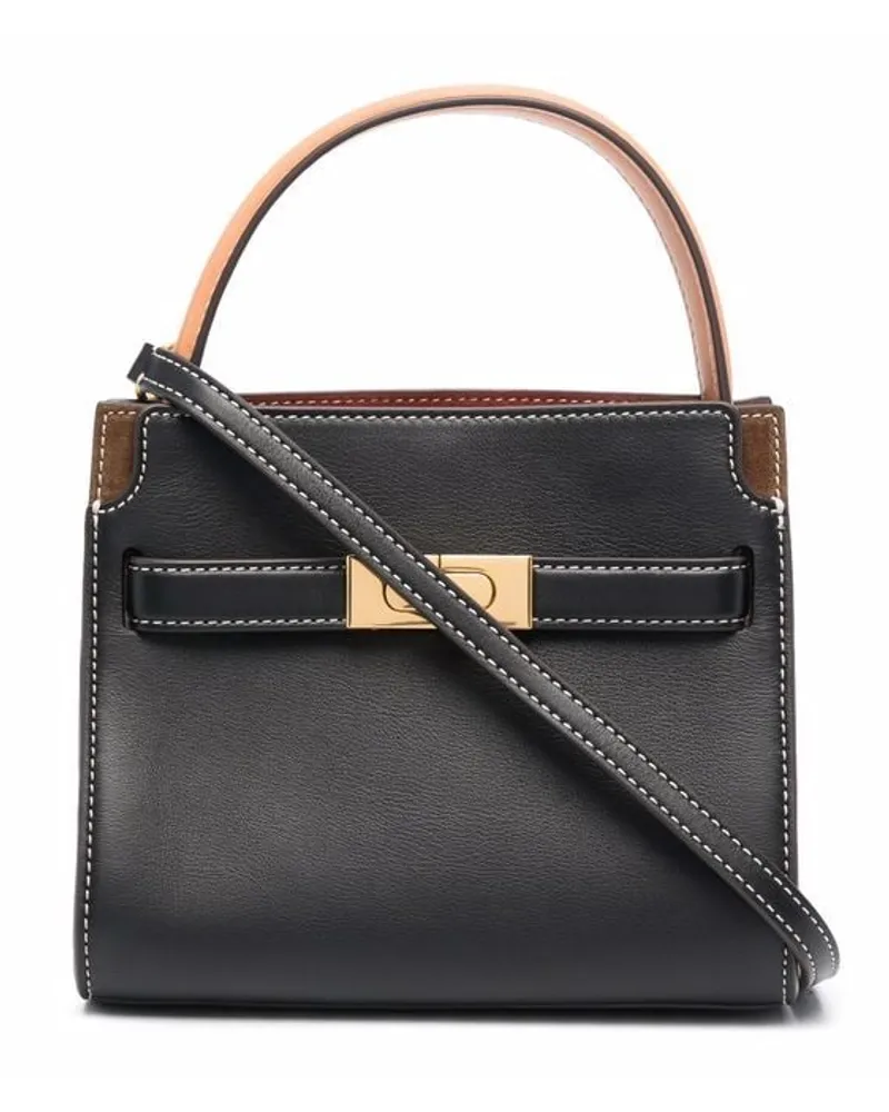 Tory Burch Kleine Lee Radziwill Double Schultertasche - Schwarz Schwarz