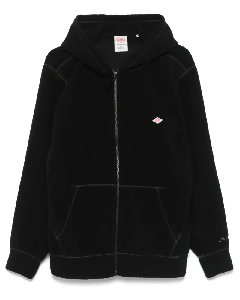Danton Hoodie mit Logo-Patch - Schwarz Schwarz
