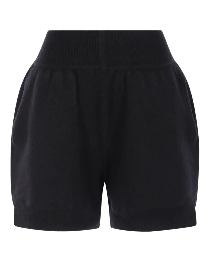 Rick Owens ribbed-trim knitted shorts - Schwarz Schwarz