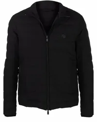 Emporio Armani Gefütterte Jacke mit Logo-Patch Schwarz