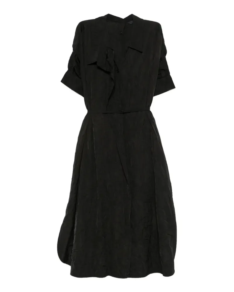 JUUN.J Hemdkleid in Knitteroptik - Schwarz Schwarz