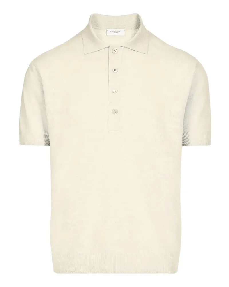 Paolo Pecora Milano short-sleeve knitted polo shirt - Nude Nude
