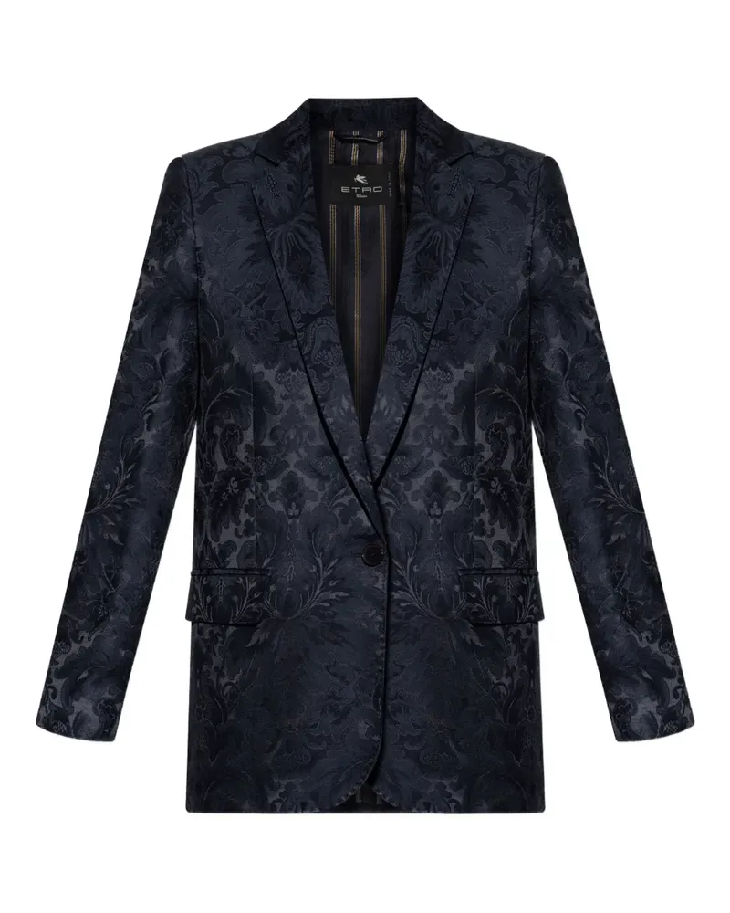 Etro Sakko mit Blumenmuster - Blau Blau