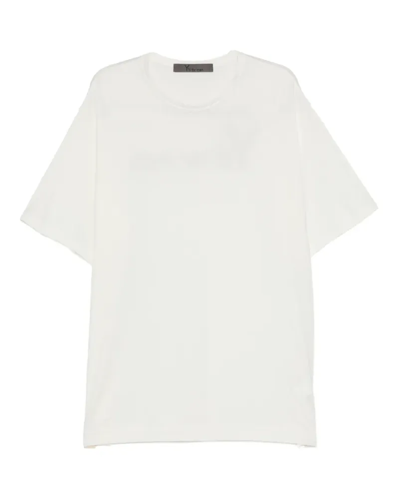 Yohji Yamamoto BIG LOGO PRINT SHORT SLEEVE T-SHIRT - Weiß Weiß