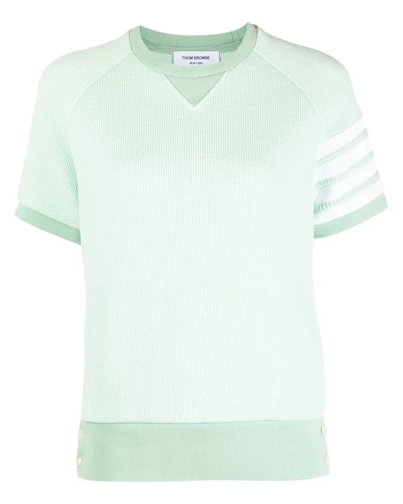 Thom Browne T-Shirt mit Streifen - Grün Grün