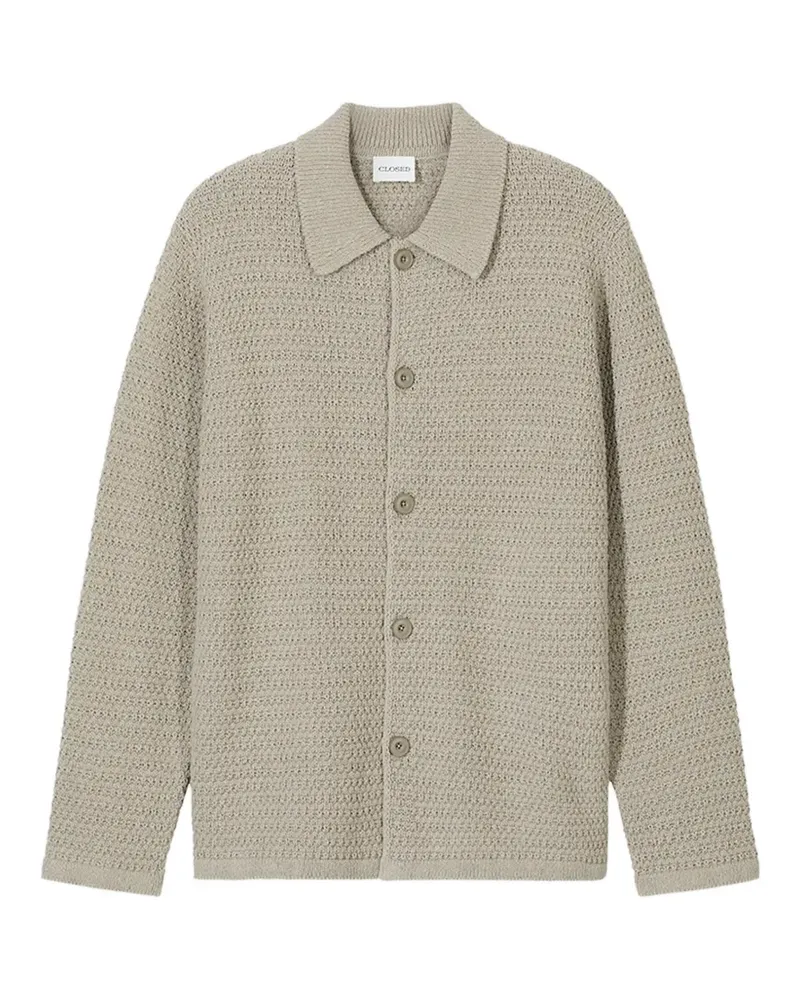 Closed waffle-knit button-up cardigan - Nude Nude