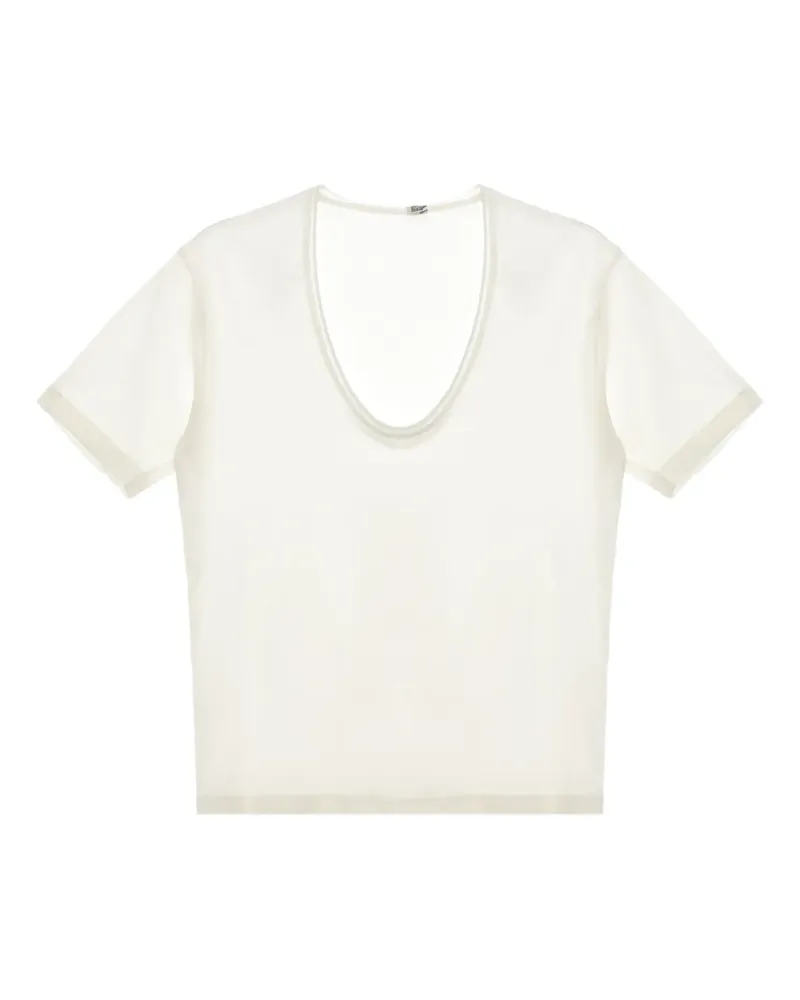 Totême T-Shirt mit U-Ausschnitt - Weiß Weiß