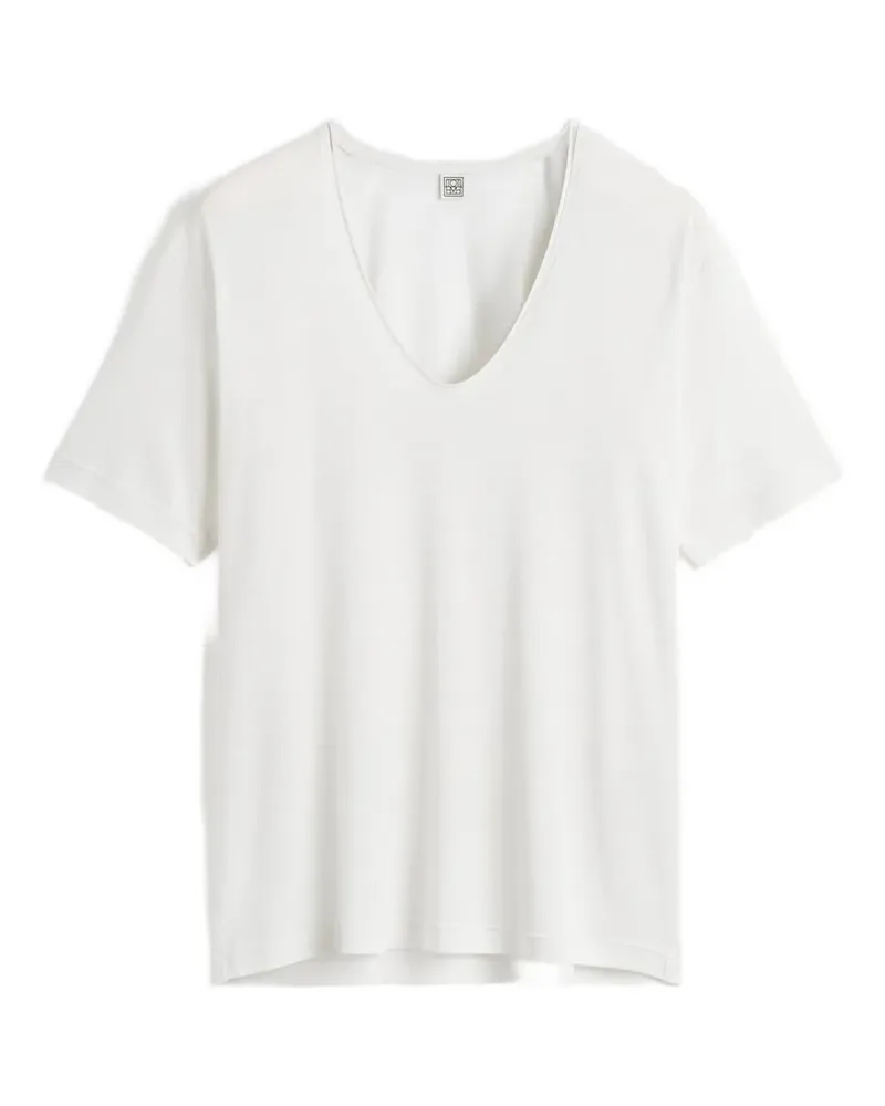 Totême T-Shirt mit U-Ausschnitt - Weiß Weiß