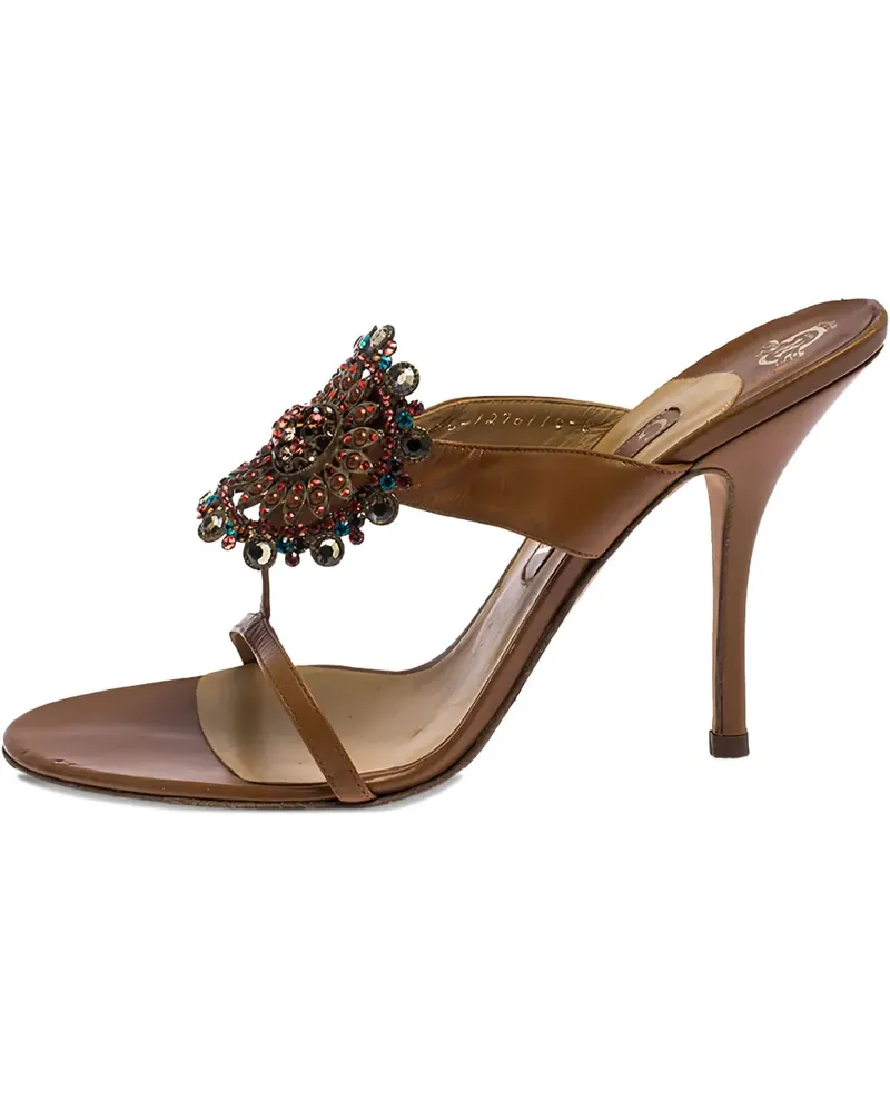 Gina Sandalen mit Perlenverzierung 110mm - Braun Braun