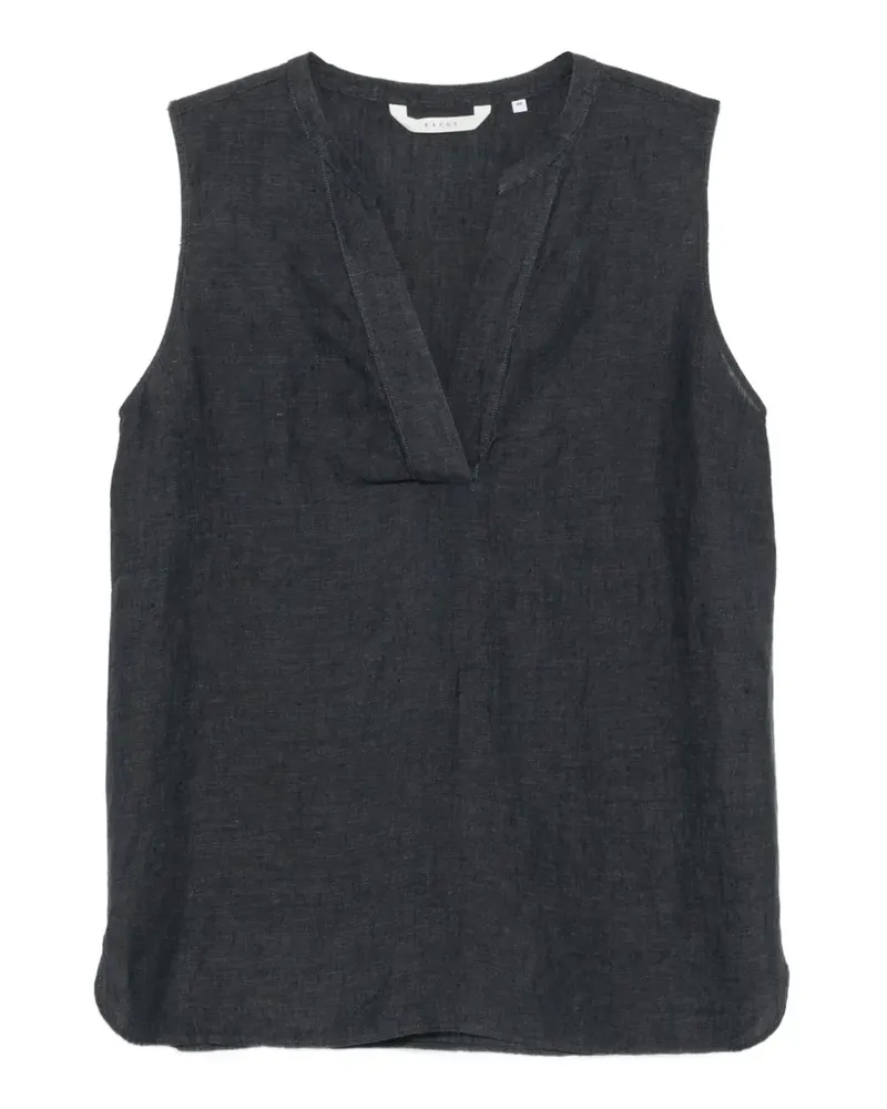 XACUS Selma V-neck sleeveless top - Schwarz Schwarz