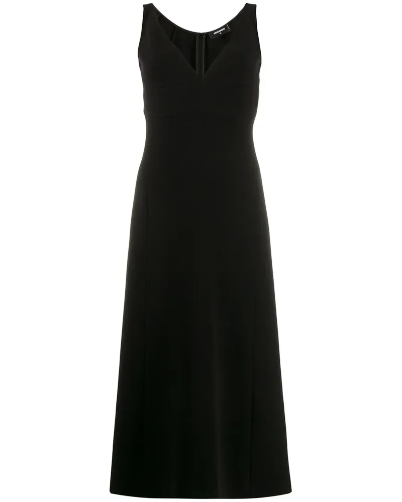 Dsquared2 Ärmelloses Midikleid - Schwarz Schwarz
