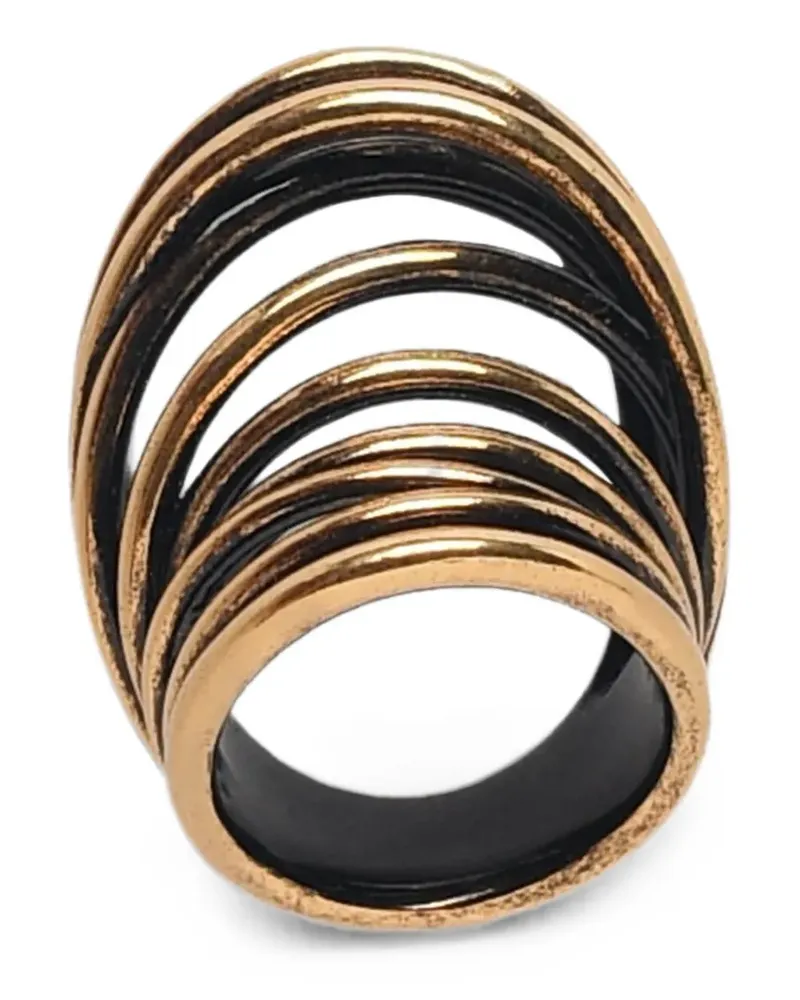 PANCONESI Orbit intertwined rings - Gold Gold